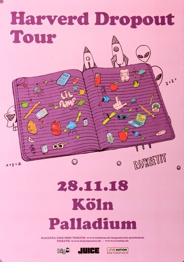 Lil Pump - Harverd Dropout Tour, Kln 2018 - Konzertplakat