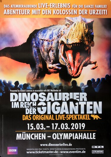 Dinosaurier - Im Reich der Giganten, Mnchen 2019 - Konzertplakat