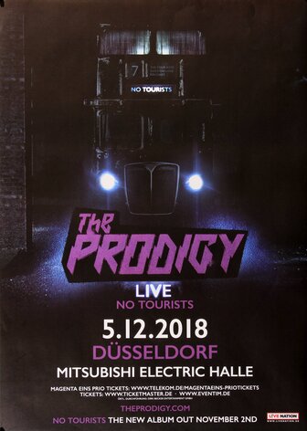 The Prodigy - No Tourists, Dsseldorf 2018 - Konzertplakat