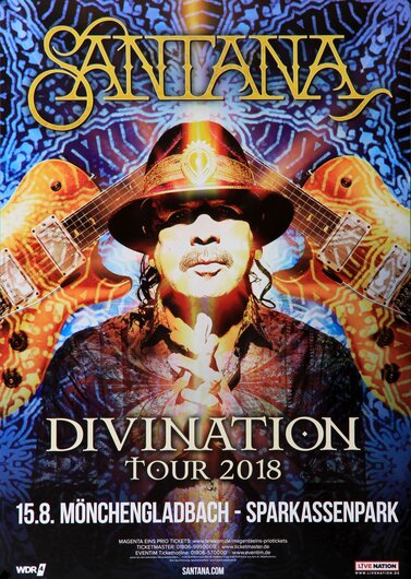 Santana - Divination, Mnchengladbach 2018 - Konzertplakat