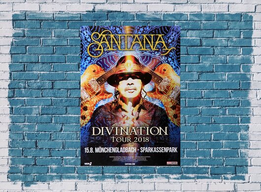 Santana - Divination, Mnchengladbach 2018 - Konzertplakat