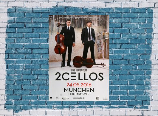 2Cellos - Thunderstruck , Mnchen 2016 - Konzertplakat