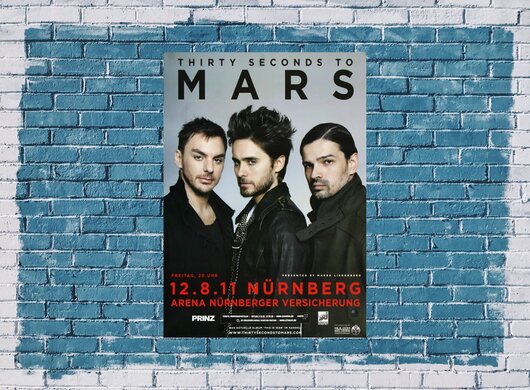 30 Seconds to Mars - In To The Wild , Nrnberg 2011 - Konzertplakat