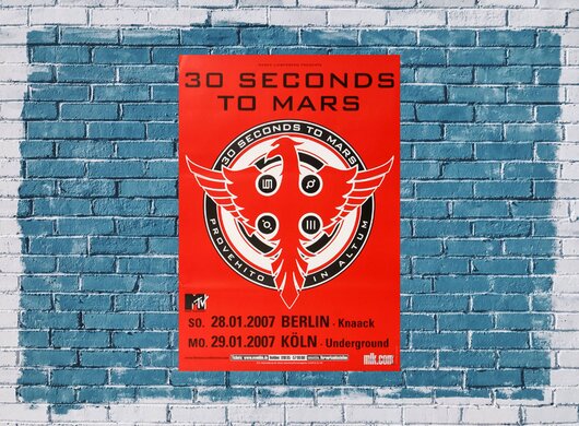 30 Seconds to Mars - Provehito In Altum, Berlin & Kln 2007 - Konzertplakat