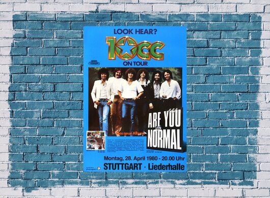 10cc - Are You Normal, Stuttgart  1980 - Konzertplakat