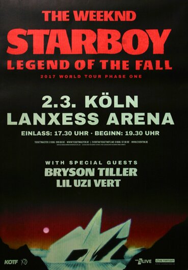 The Weeknd - Starboy, Kln 2017 - Konzertplakat