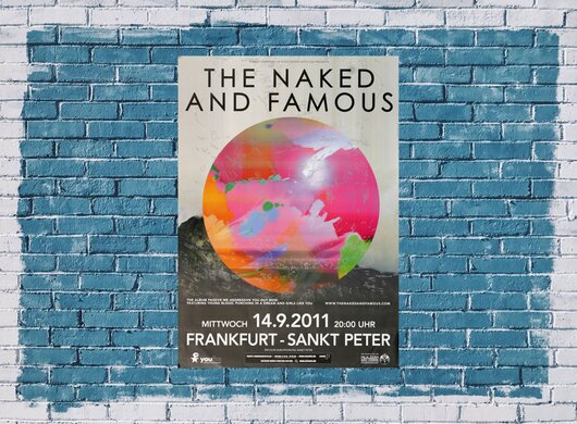 The Naked And The Famous - Passive Me , Frankfurt 2011 - Konzertplakat