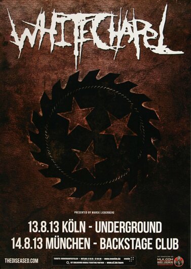 Whitechapel - Make It Bleed, Kln & Mnchen 2013 - Konzertplakat