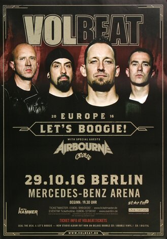 Volbeat - Lets Boogie , Berlin 2016 - Konzertplakat