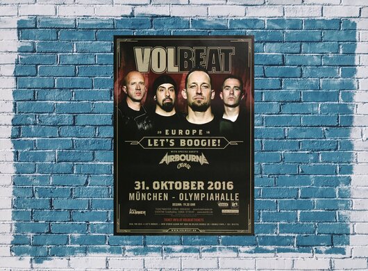 Volbeat - Let`s Boogie , Mnchen 2016 - Konzertplakat