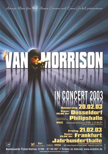 Van Morrison - Down The Road, Dsseldorf & Frankfurt 2003 - Konzertplakat