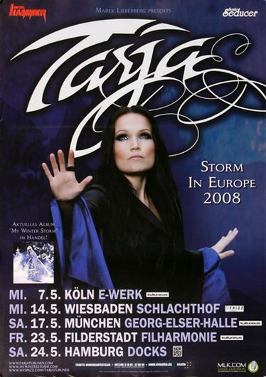 Marya Turunen - Nightwish, My Winter Storm, 2008 - Konzertplakat