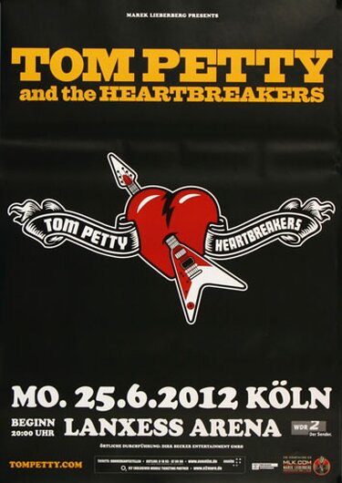 Tom Petty & the Heartbreakers - Heartbreaker , Kln 2012 - Konzertplakat