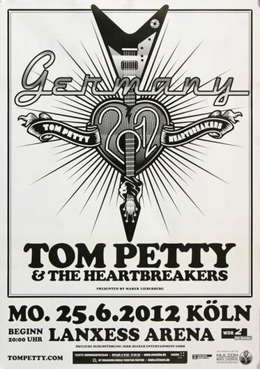 Tom Petty & The Heartbreakers, Live In , Kln 2012 - Konzertplakat