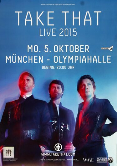 Take That - Live , Mnchen 2015 - Konzertplakat