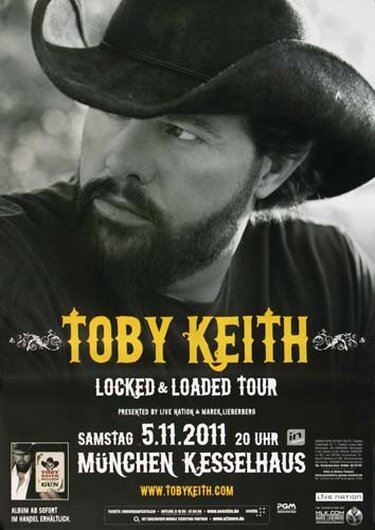 Toby Keith - Locked & Loaded , Mnchen 2011 - Konzertplakat