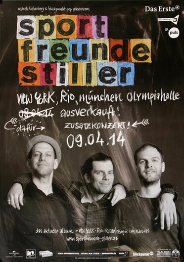 Sportfreunde Stiller - New York, Rio, , Mnchen 2014 - Konzertplakat