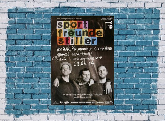 Sportfreunde Stiller - New York, Rio, , Mnchen 2014 - Konzertplakat