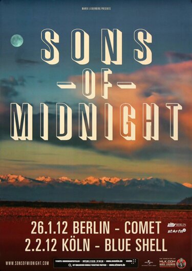 Son Of Midnight - The Fire, Berlin & Kln 2012 - Konzertplakat