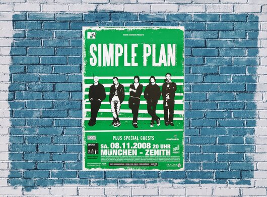 Simple Plan - Your Love Is a Lie , Mnchen 2008 - Konzertplakat