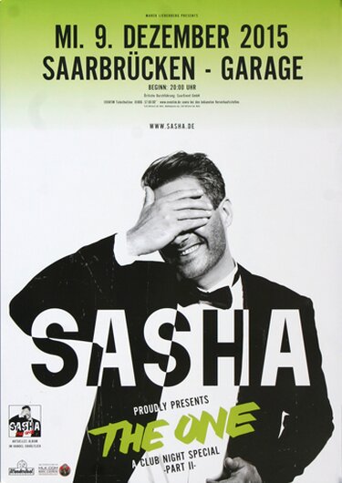 Sasha - The One , Saarbrcken 2015 - Konzertplakat