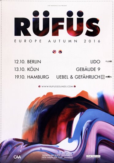 Rfs - Bloom, Tour 2016 - Konzertplakat
