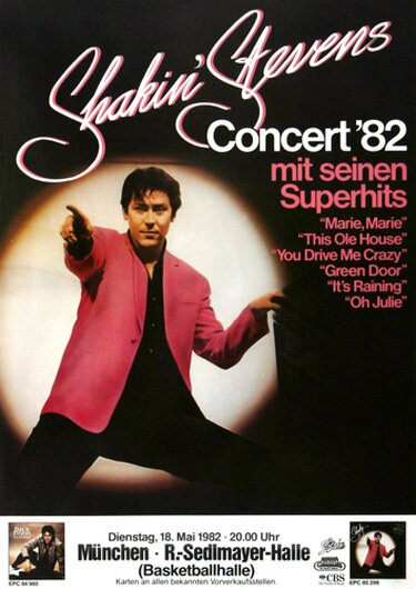 Shakin Stevens - Marie Marie, Mnchen 1982 - Konzertplakat