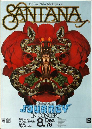 Santana - Moonflower, Kln 1976 - Konzertplakat