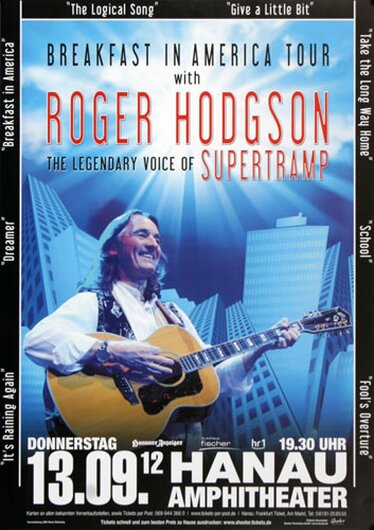 Roger Hodgson, Supertramp, Breakfast, Hannover, 2012, Konzertplakat