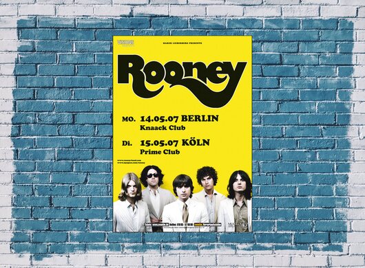 Rooney - Are You Afraid, Berlin & Kln 2007 - Konzertplakat