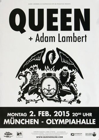 Queen - Live , Mnchen 2015 - Konzertplakat