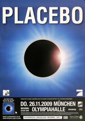 Placebo - Battle For The Sun, Mnchen 2009 - Konzertplakat