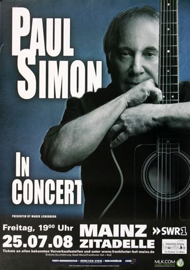 Paul Simon - The Essential, Mainz 2008 - Konzertplakat
