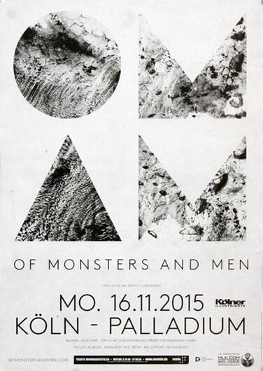 Of Monster And Men - I Of The Storm , Kln 2015 - Konzertplakat