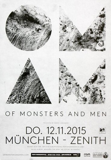 Of Monster And Men - I Of The Storm , Mnchen 2015 - Konzertplakat