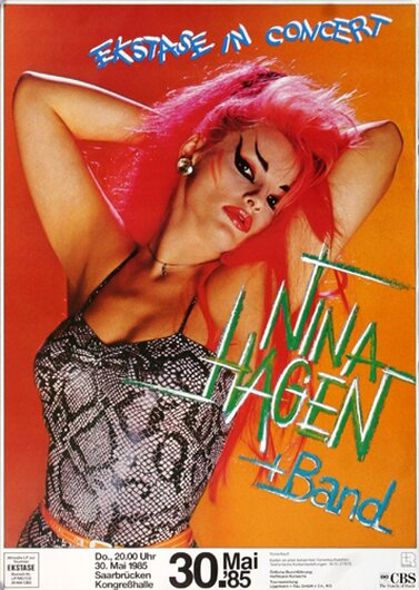 Nina Hagen - Ekstase, Saarbrcken 1985 - Konzertplakat