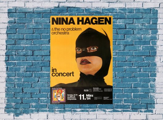 Nina Hagen - Angstlos, Saarbrcken 1984 - Konzertplakat