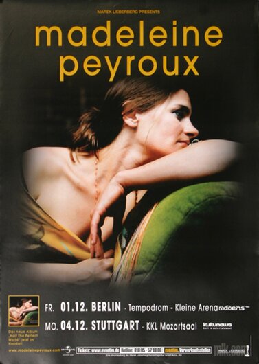 Madeleine Peyroux - Half The Perfect World, Berlin & Saarbrcken 2006 - Konzertplakat