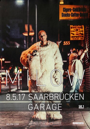 Milow - Modern Heart , Saarbrcken 2017 - Konzertplakat