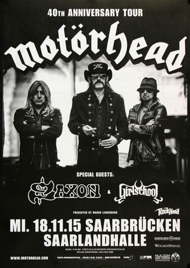Motrhead  - Black Magic , Saarbrcken 2015 - Konzertplakat