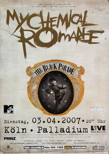 My Chemical Romance - Black Parade , Kln 2007 - Konzertplakat