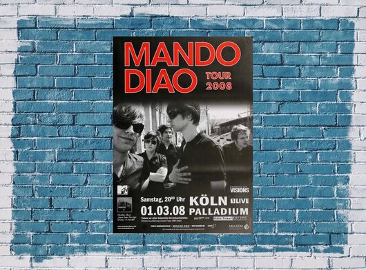 Mando Diao - Light Of Day, Kln 2008 - Konzertplakat