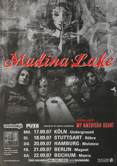 Madina Lake - Live To You, Tour 2007 - Konzertplakat