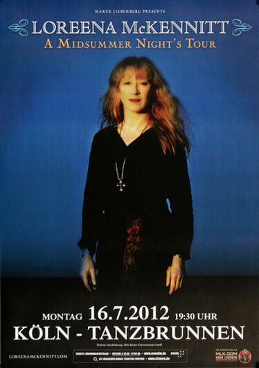 Loreena McKennitt - Midsummer Night , Kln 2012 - Konzertplakat