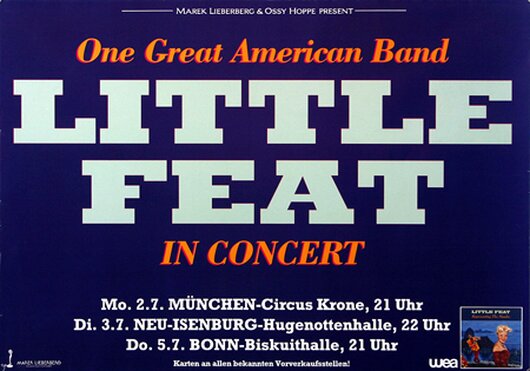 Little Feat - American Band, Tour 2001 - Konzertplakat