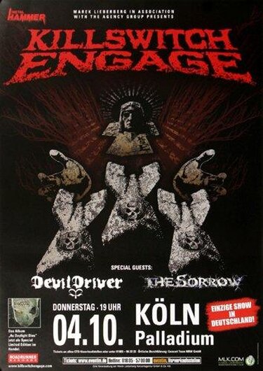 Killswitch Engage - Daylight Live, Kln 2007 - Konzertplakat