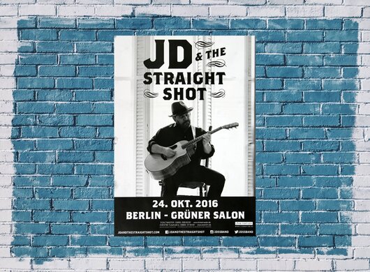 JD & The Straight Shot - Violets Song, Berlin 2016 - Konzertplakat