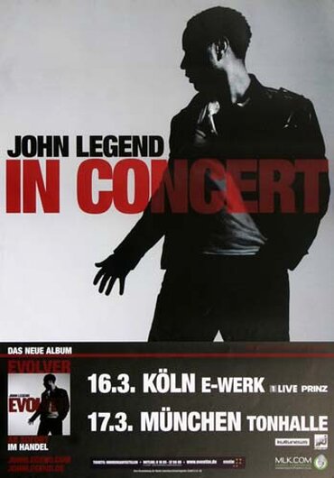 John Legend - Evolver, Kln & Mnchen 2009 - Konzertplakat