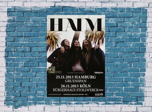 Haim - Days Are Gone, Hamburg & Kln 2013 - Konzertplakat
