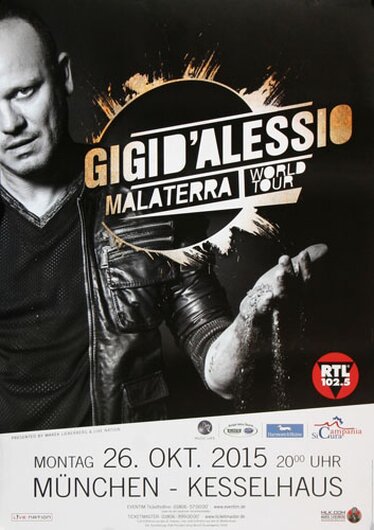 Gigi DAliessio - Malaterra , Mnchen 2015 - Konzertplakat